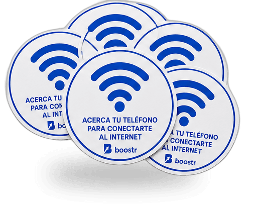 Sticker NFC WiFi de BOOSTR — 5 stickers